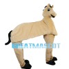Funny Khaki Double Horse Mascot Costume