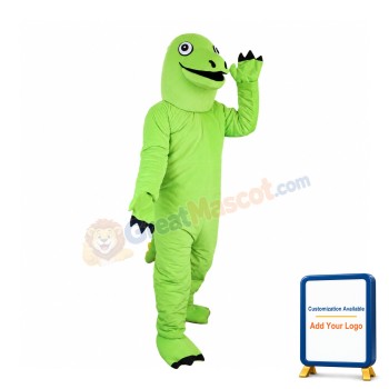 Long Neck Green Dinosaur Mascot Costume