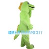 Long Neck Green Dinosaur Mascot Costume