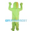 Long Neck Green Dinosaur Mascot Costume