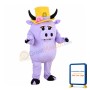 Special Look Light Purple Cattle Mascot Costume