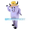 Special Look Light Purple Cattle Mascot Costume