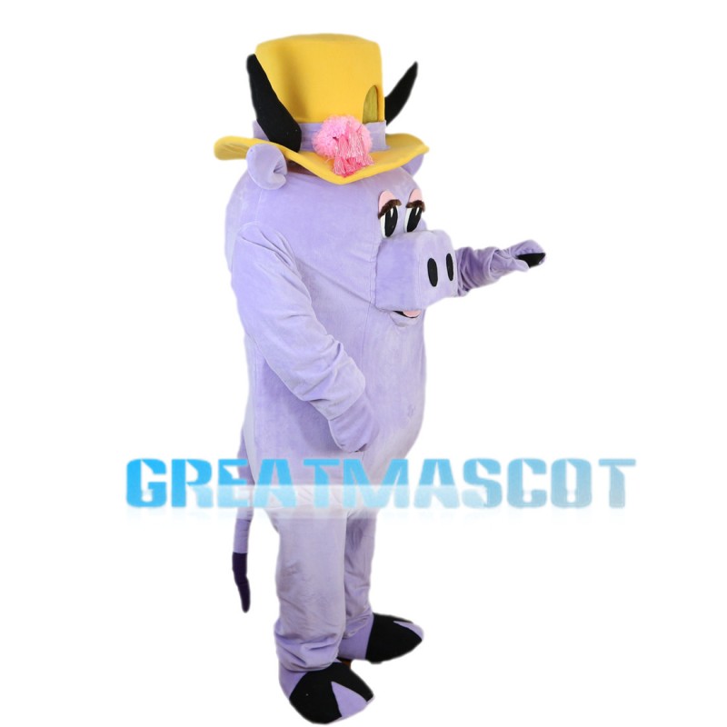 Special Look Light Purple Cattle Mascot Costume