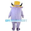 Special Look Light Purple Cattle Mascot Costume