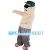 Fat Sumo Wrestler With Sunglasses Mascot Costume