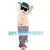 Fat Sumo Wrestler With Sunglasses Mascot Costume