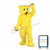 Bright Yellow Teddy Bear Mascot Costume