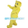 Bright Yellow Teddy Bear Mascot Costume