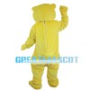Bright Yellow Teddy Bear Mascot Costume