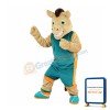 Lively Horse With Dark Green Set Mascot Costume