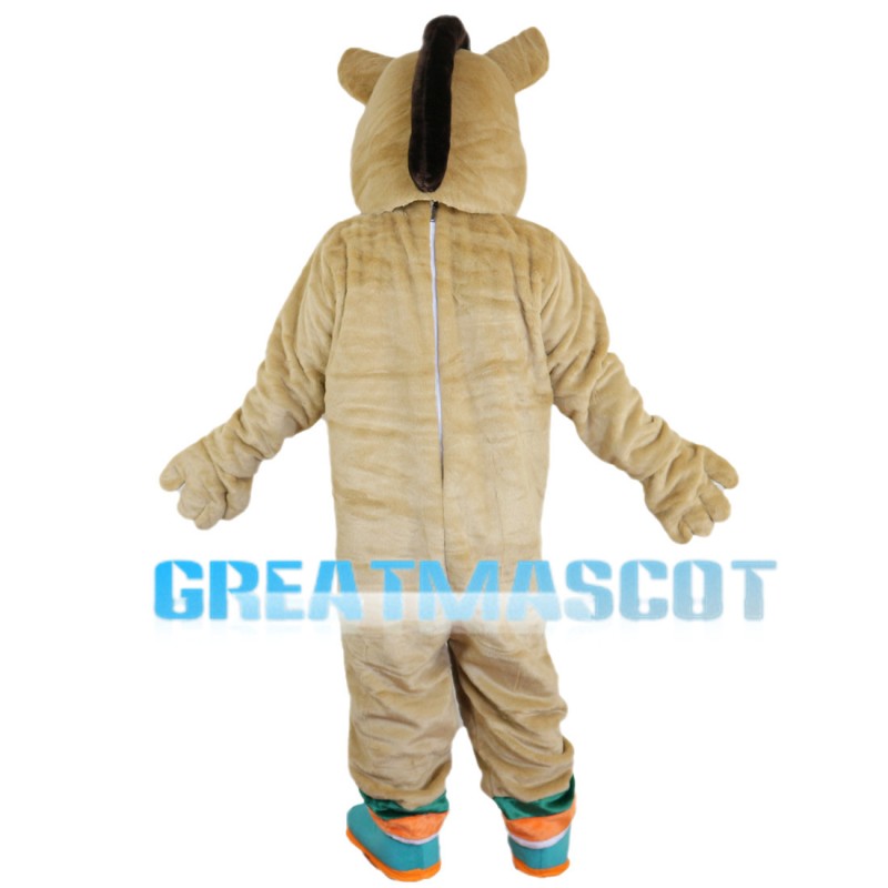 Lively Horse With Dark Green Set Mascot Costume