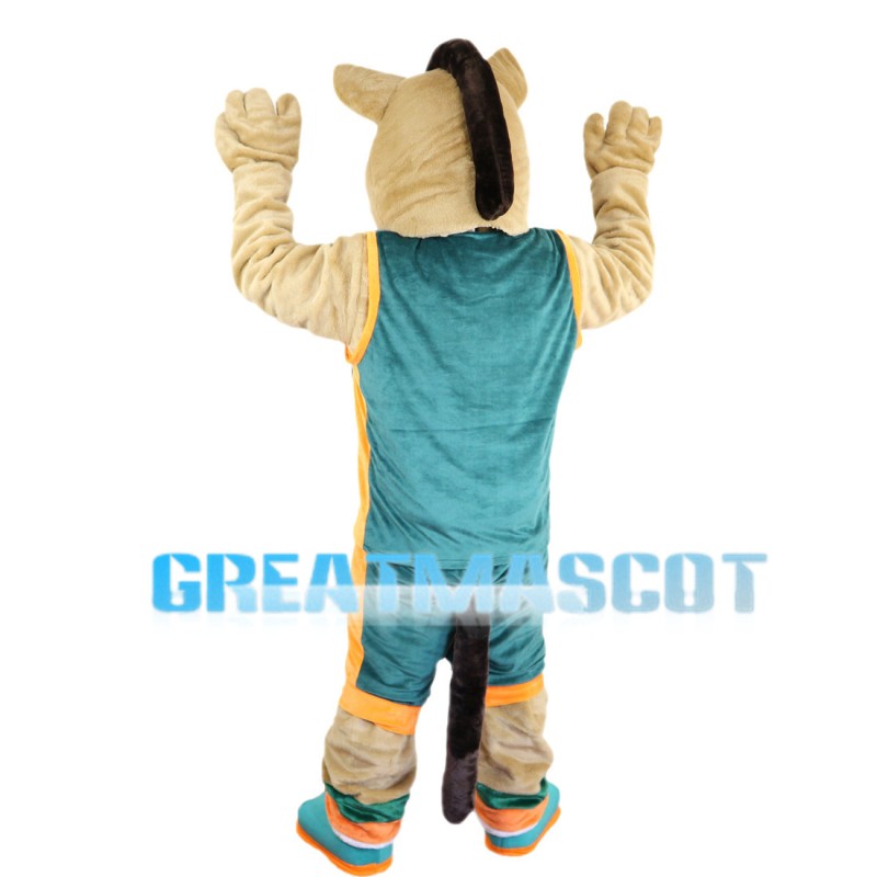 Lively Horse With Dark Green Set Mascot Costume