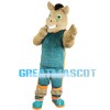 Lively Horse With Dark Green Set Mascot Costume