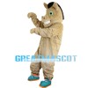 Lively Horse With Dark Green Set Mascot Costume