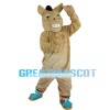 Lively Horse With Dark Green Set Mascot Costume