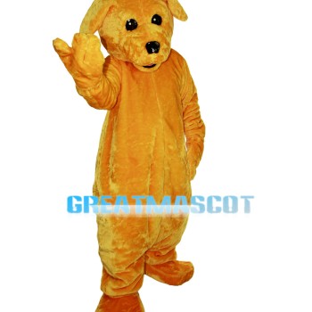 Polite Furry Brown Dog Mascot Costume