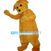 Polite Furry Brown Dog Mascot Costume