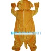 Polite Furry Brown Dog Mascot Costume
