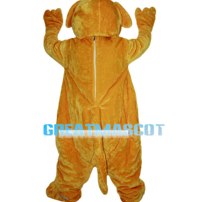 Polite Furry Brown Dog Mascot Costume