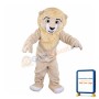 Plush Beige Lion Mascot Costume