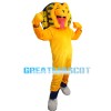 Scary Yellow Boa With Blue Sports Set Mascot Costume