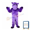 Purple Hippo Mascot Costume