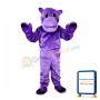 Purple Hippo Mascot Costume