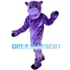 Purple Hippo Mascot Costume