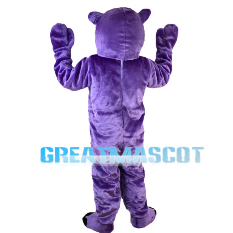 Purple Hippo Mascot Costume