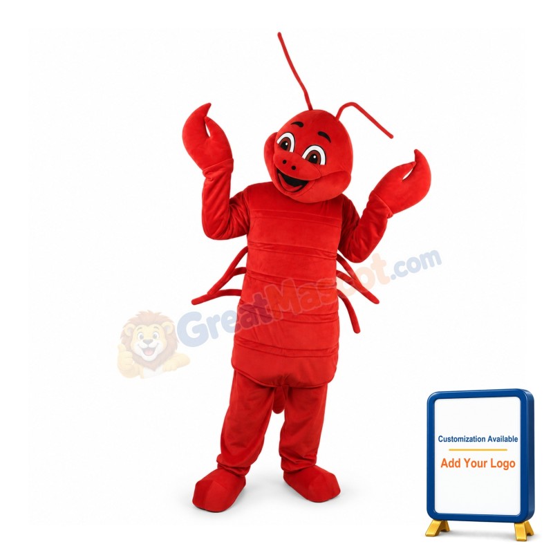 Lively Cartoon Crayfish Mascot Costume