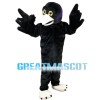 Crow Wearing Purple Clothes Mascot Costume
