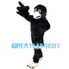 Crow Wearing Purple Clothes Mascot Costume