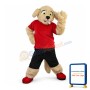 Mischievous Beige Dog Mascot Costume