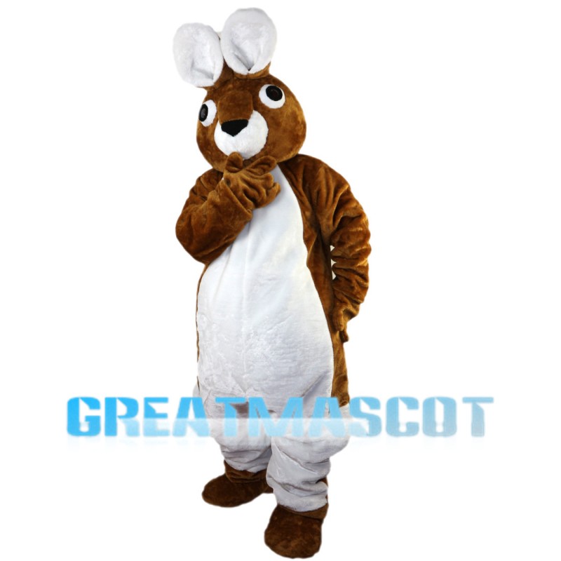 Big Rabbit With Blue Coat Mascot Costume