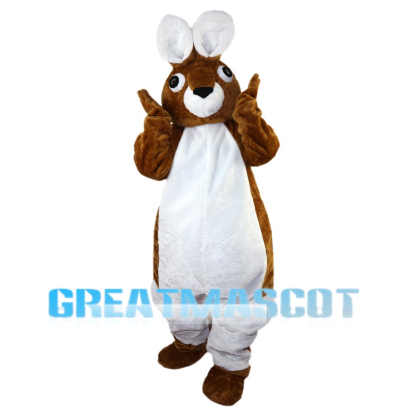 Big Rabbit With Blue Coat Mascot Costume