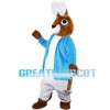 Big Rabbit With Blue Coat Mascot Costume