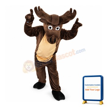 Adult Cartoon Moose Mascot Costume