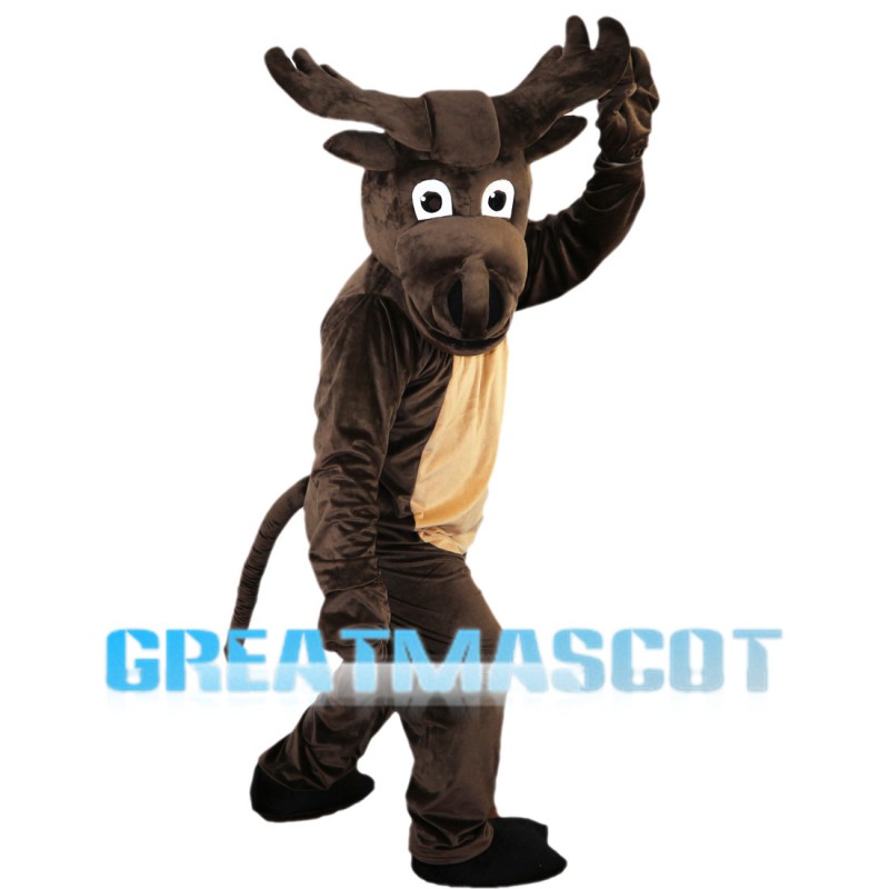 Adult Cartoon Moose Mascot Costume