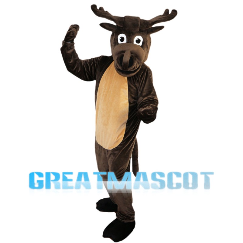Adult Cartoon Moose Mascot Costume