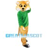 Tiger With Green Top Mascot Costume Full Set