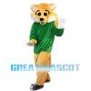 Tiger With Green Top Mascot Costume Full Set