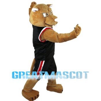 Sports Tiger With Black Set Mascot Costume