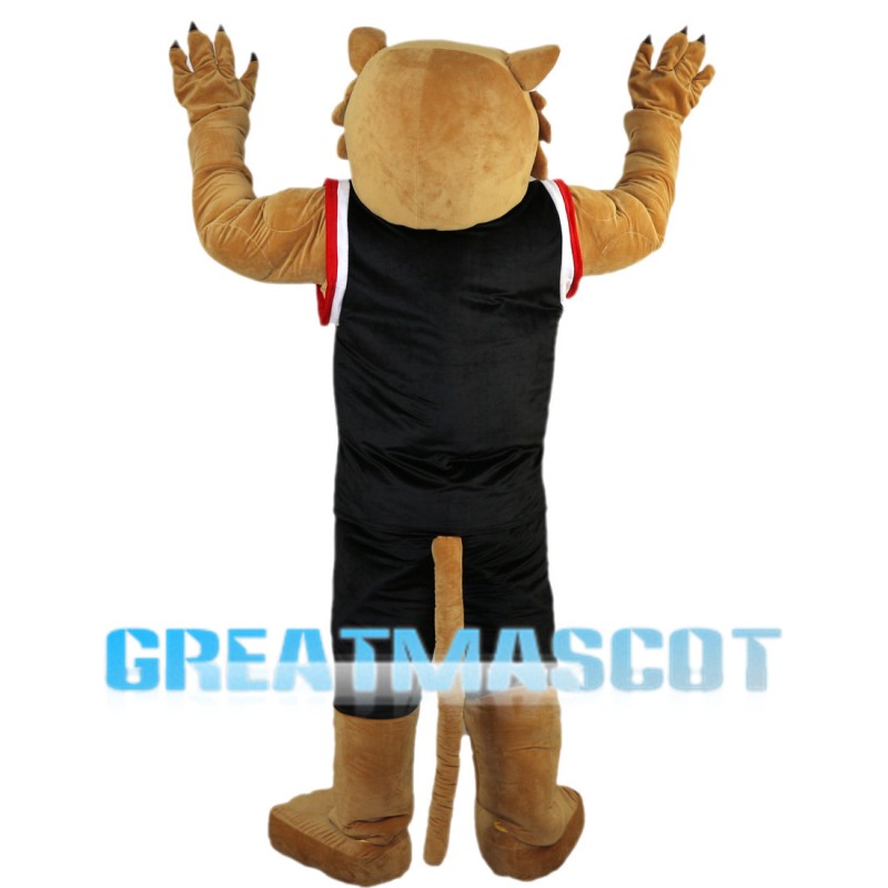 Sports Tiger With Black Set Mascot Costume