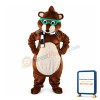 Lovely Raccoon With Green Goggle Mascot Costume