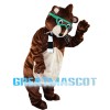 Lovely Raccoon With Green Goggle Mascot Costume