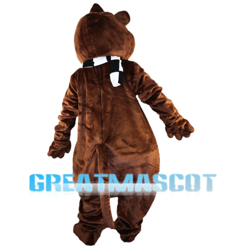 Lovely Raccoon With Green Goggle Mascot Costume