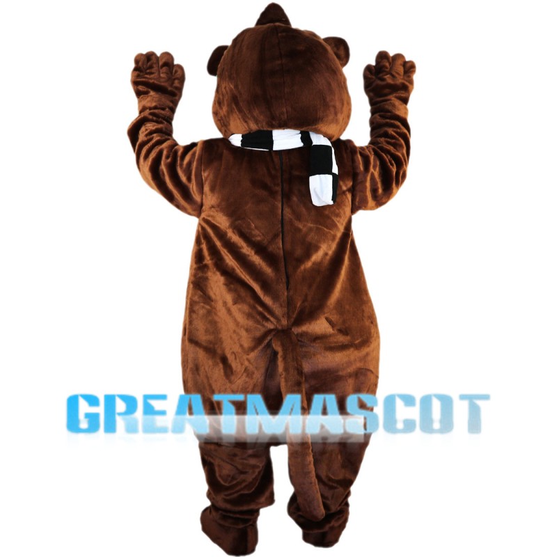 Lovely Raccoon With Green Goggle Mascot Costume