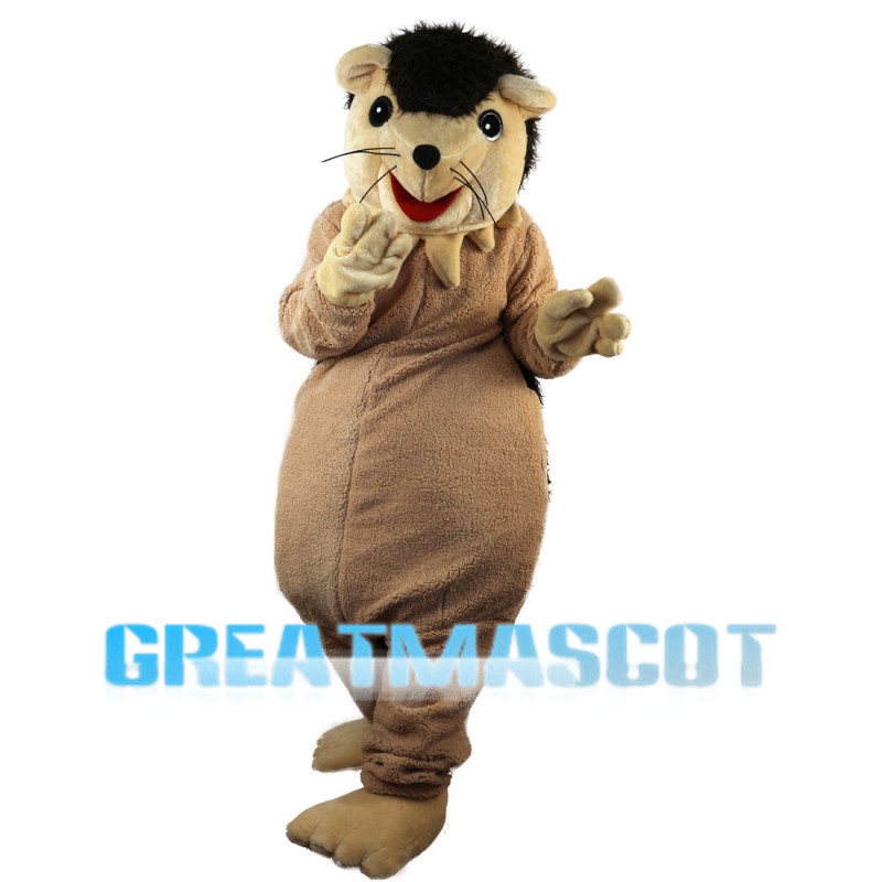 Adult Playing Hedgehog Mascot Costume