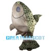 Trout With Black Plaque Mascot Costume