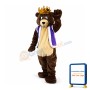 Kind Regards Bear With Crown Mascot Costume